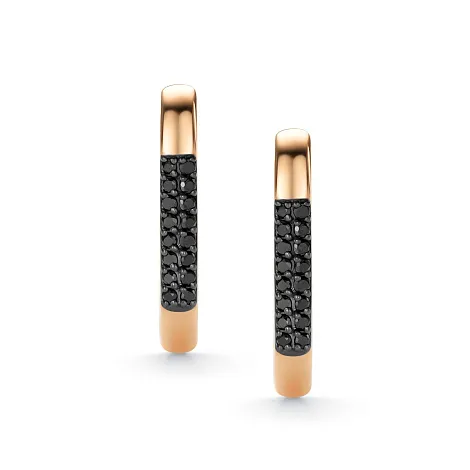 Cercei Pusete din aur roșu cu Diamant, Diamant negru