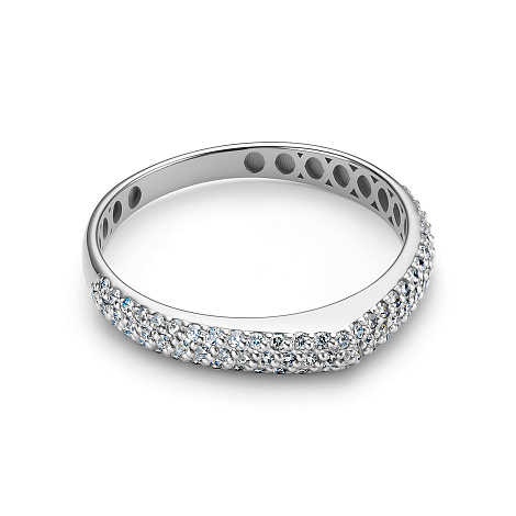 Inel din aur alb cu pietre Diamant