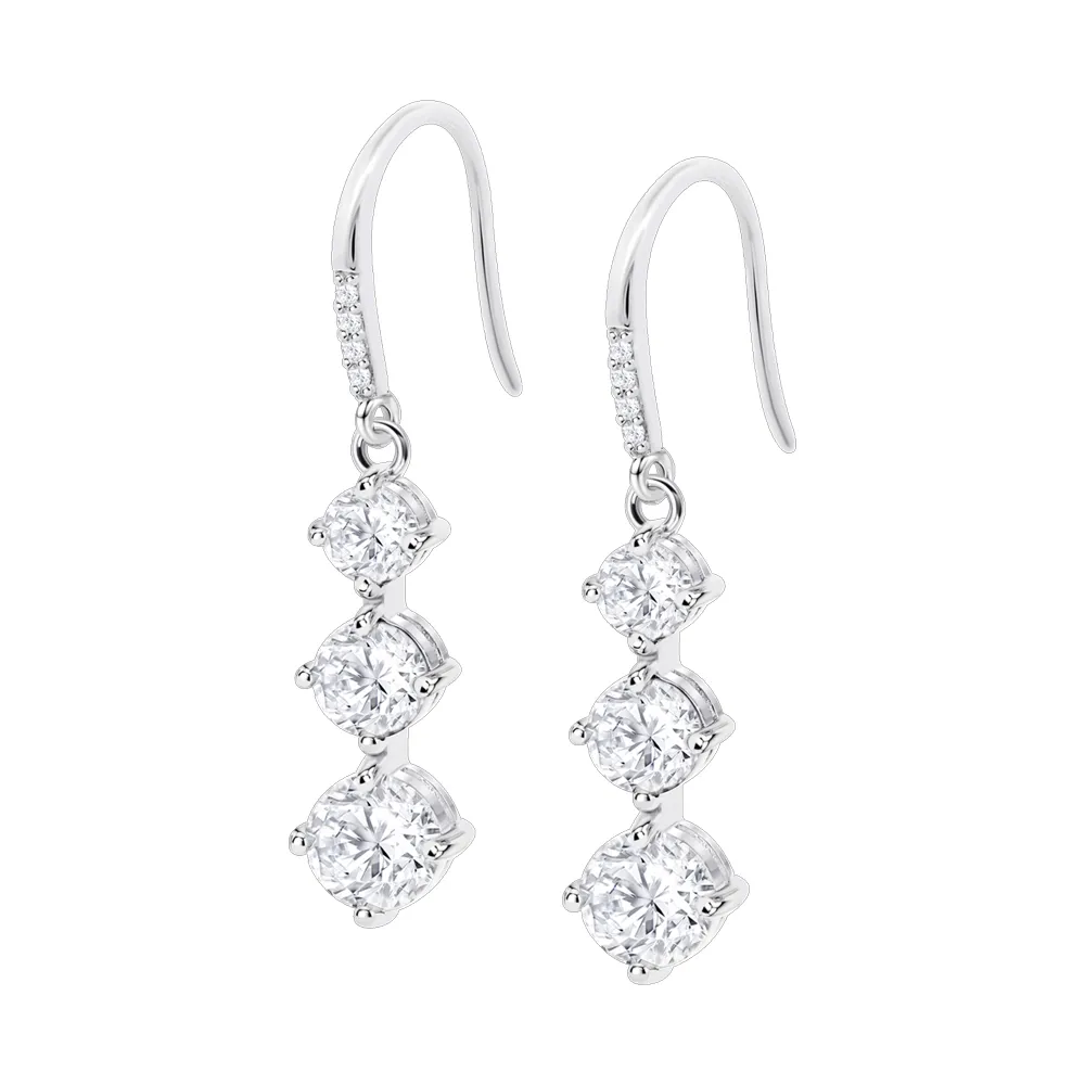 Cercei Suspendați din argint cu Cubic Zirconia Incolor