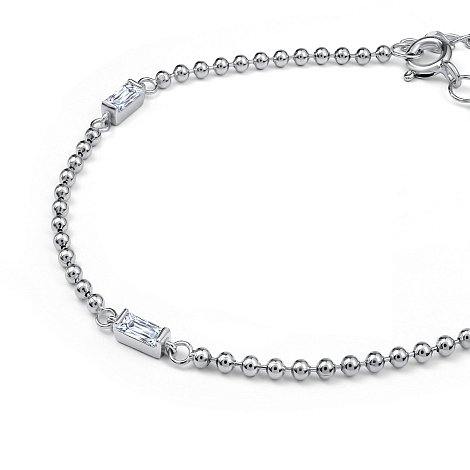Brățară din argint  cu pietre Cubic Zirconia Incolor