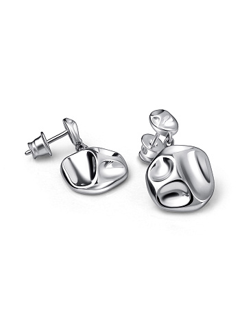 Серьги Пусеты из серебра без камней