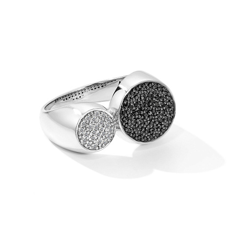 Inel din aur alb cu pietre Diamant, Diamant negru