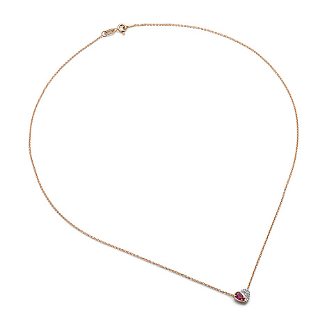 Колье из красного золота с камнями Бриллиант, Рубин
