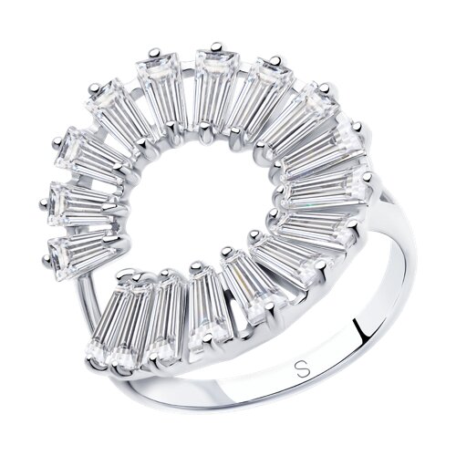 Inel din argint  cu pietre Cubic Zirconia Incolor