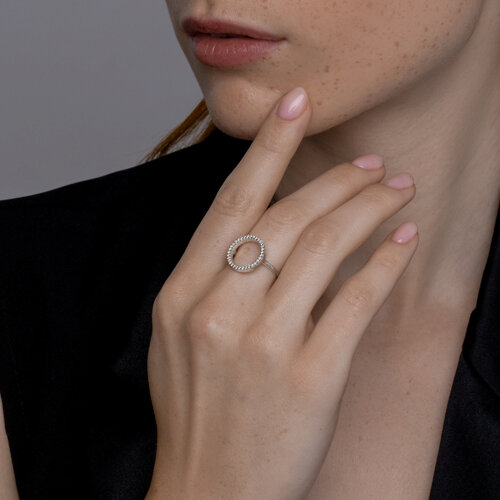 Inel din argint  cu pietre Cubic Zirconia Incolor