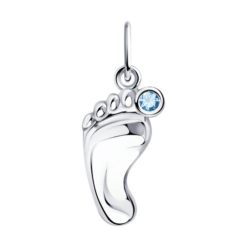 Pandantiv din argint  cu pietre Cubic Zirconia Albastru