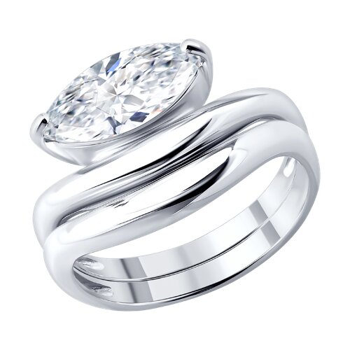 Inel din argint  cu pietre Cubic Zirconia Incolor