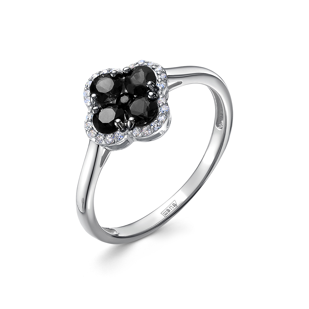 Inel din aur alb cu pietre Diamant, Diamant negru
