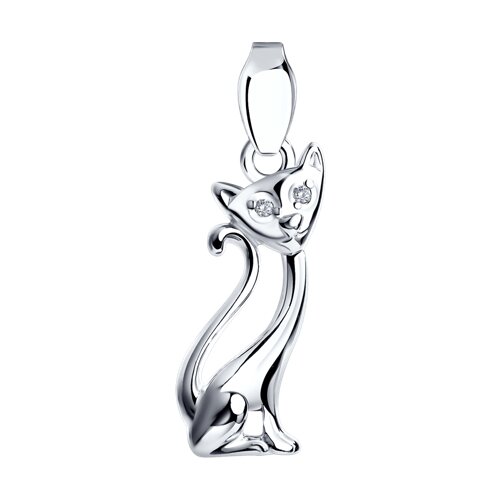 Pandantiv din argint  cu pietre Cubic Zirconia Incolor