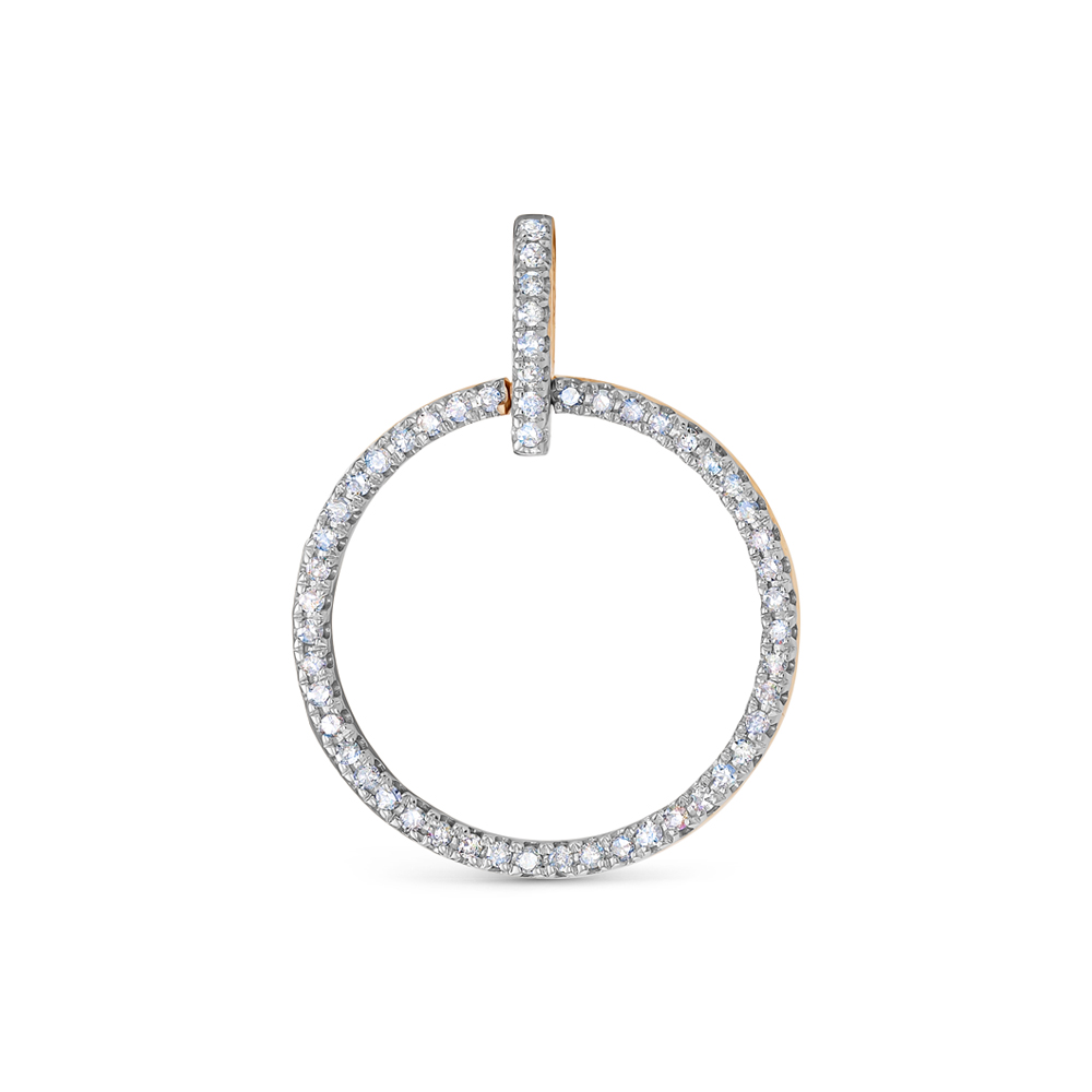 Подвеска из красного золота с камнями Бриллиант