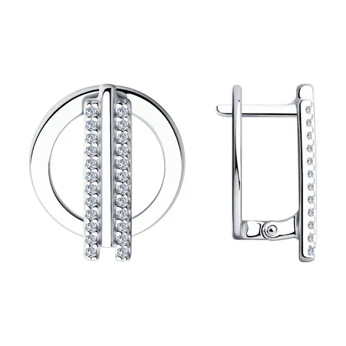 Cercei din argint cu Cubic Zirconia Incolor