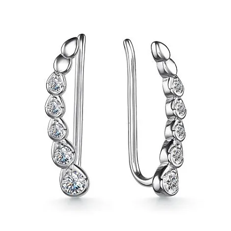 Cercei din argint cu Cubic Zirconia Incolor
