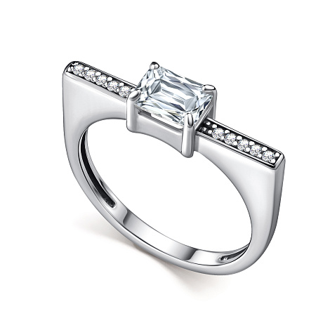 Inel din argint  cu pietre Cubic Zirconia Incolor