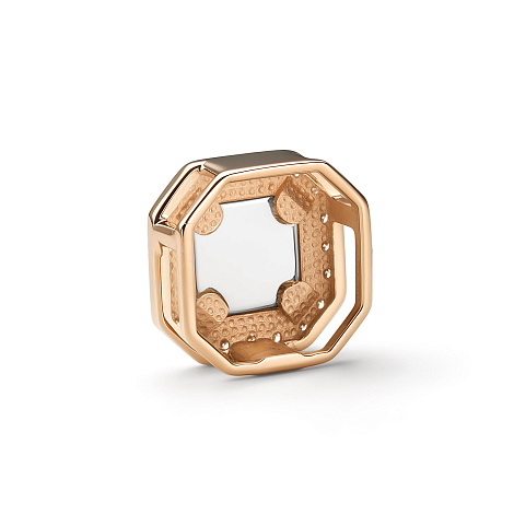 Pandantiv din aur roșu cu pietre Diamant