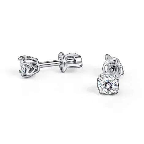 Cercei Pusete din argint cu Moissanite