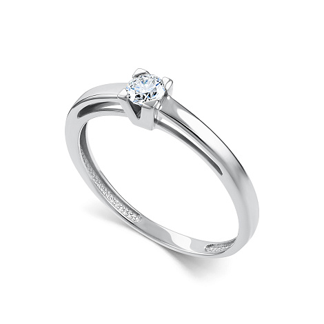 Inel din aur alb cu pietre Diamant