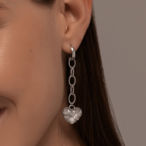 Серьги Конго из серебра без камней