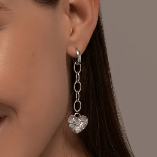 Серьги Конго из серебра без камней