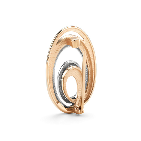 Брошь из красного золота с камнями Бриллиант