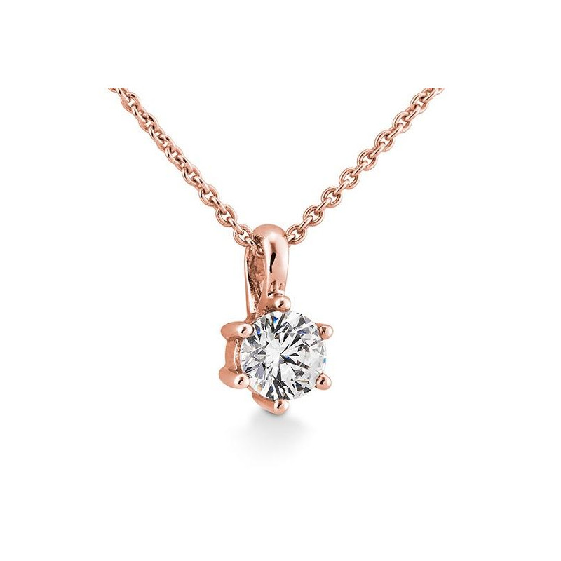 Подвеска из красного золота с камнями Бриллиант