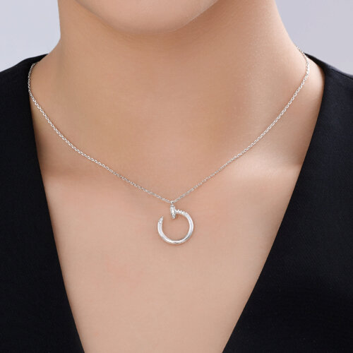 Colier din argint  cu pietre Cubic Zirconia Incolor