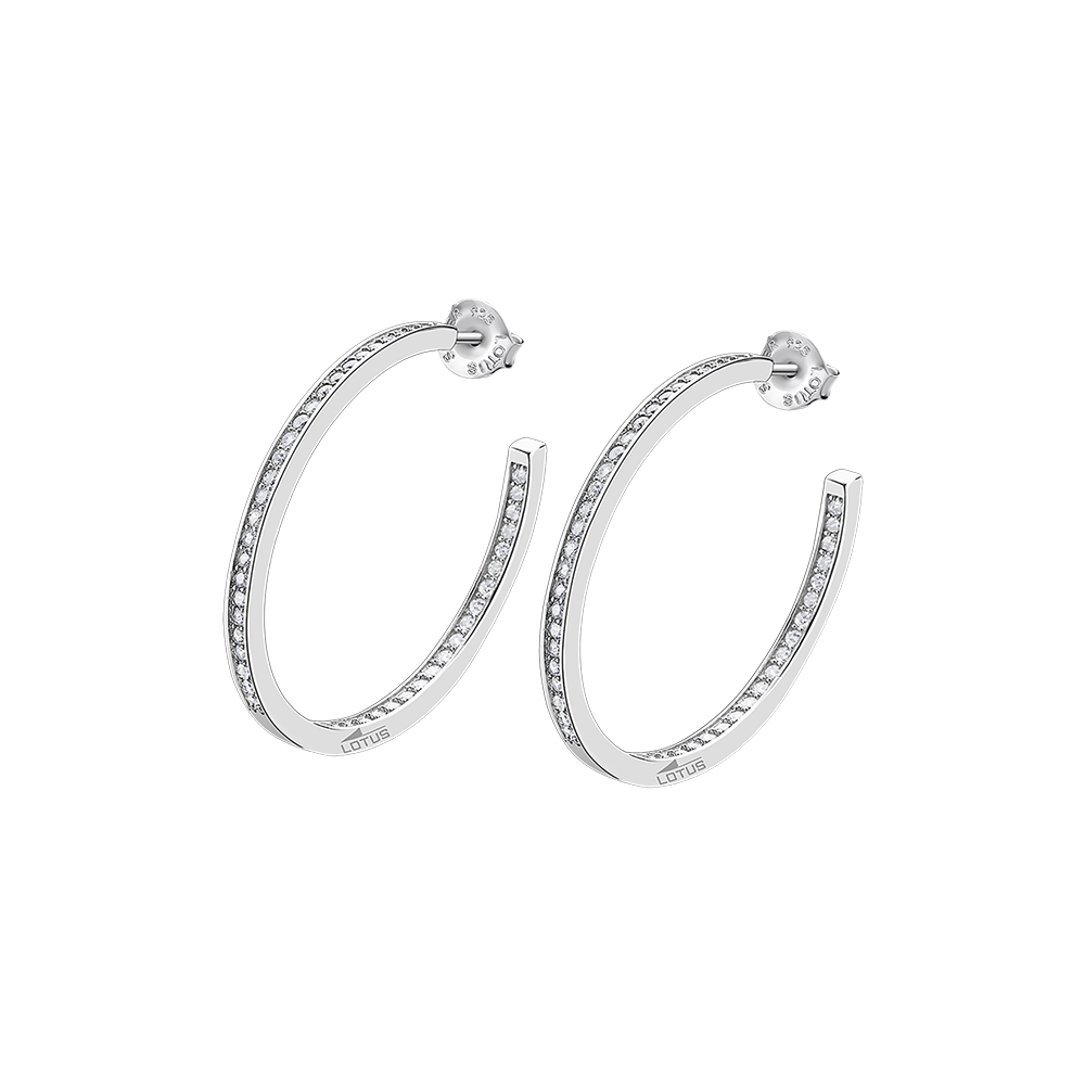 Cercei Pusete din argint  cu pietre Cubic Zirconia Incolor
