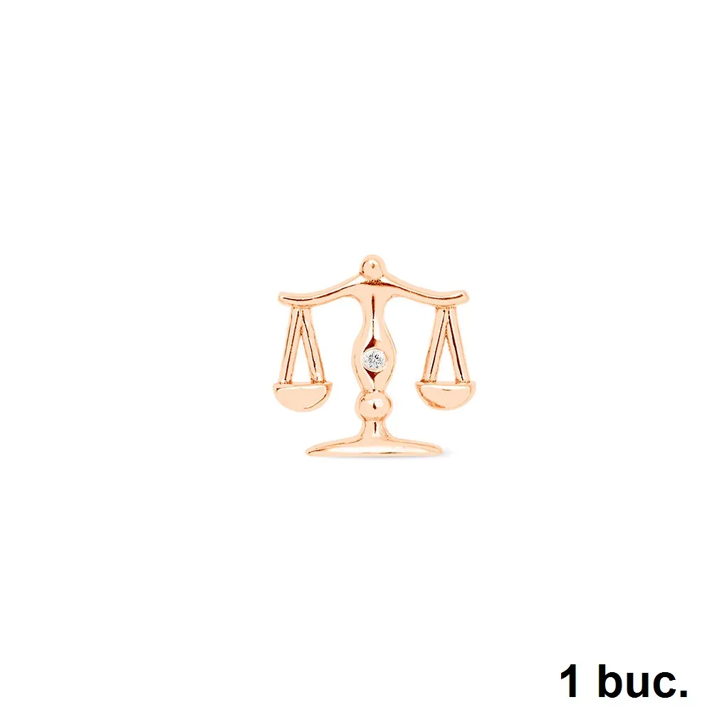 Cercel din aur roz cu Diamant
