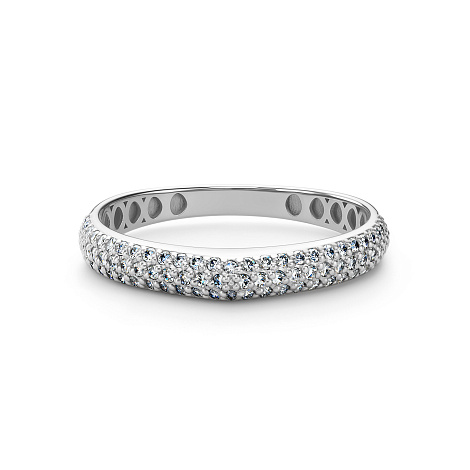 Inel din aur alb cu pietre Diamant