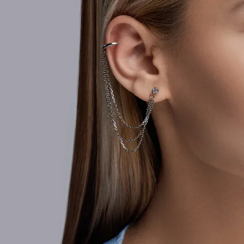Cercel din argint cu Cubic Zirconia Incolor