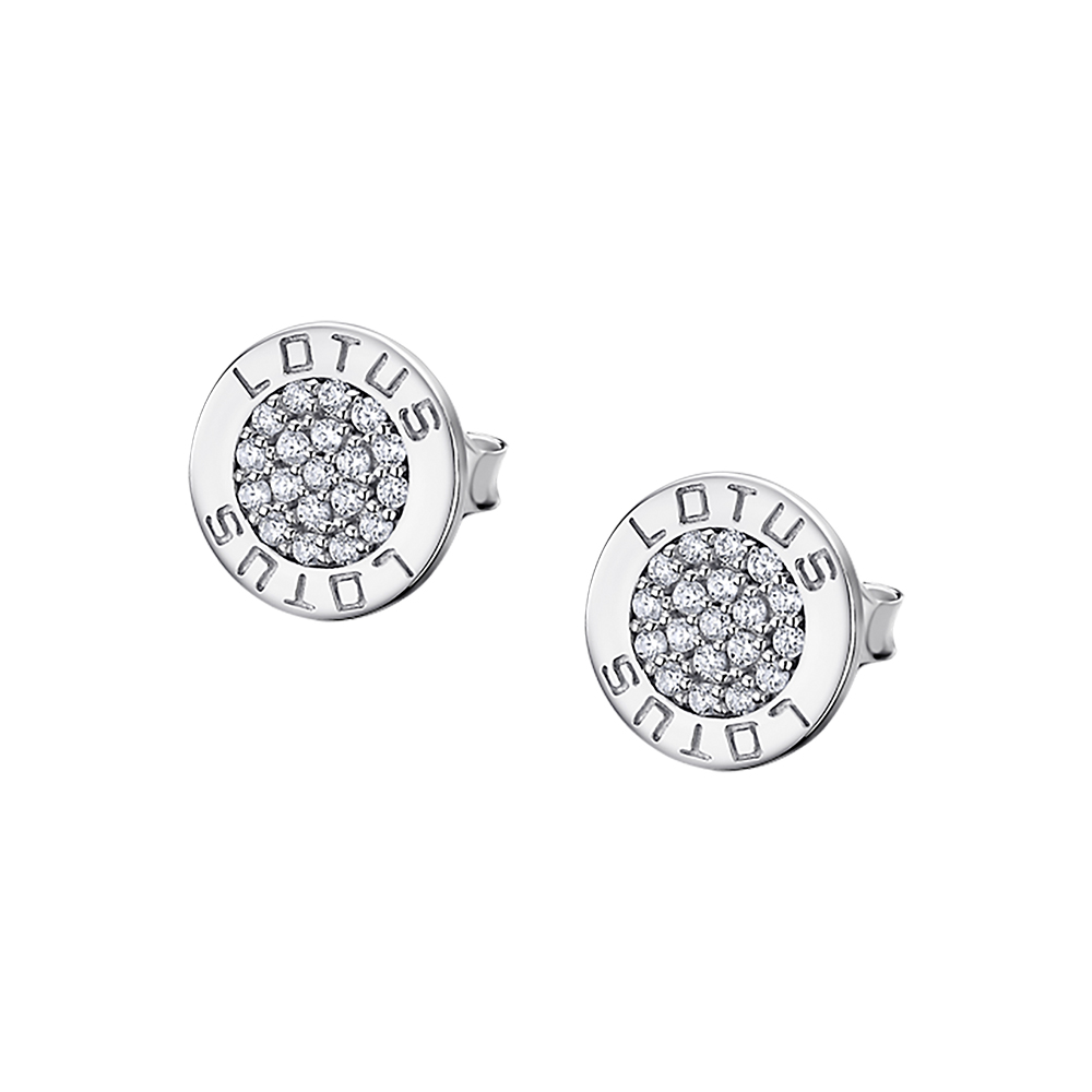 Cercei Pusete din argint  cu pietre Cubic Zirconia Incolor