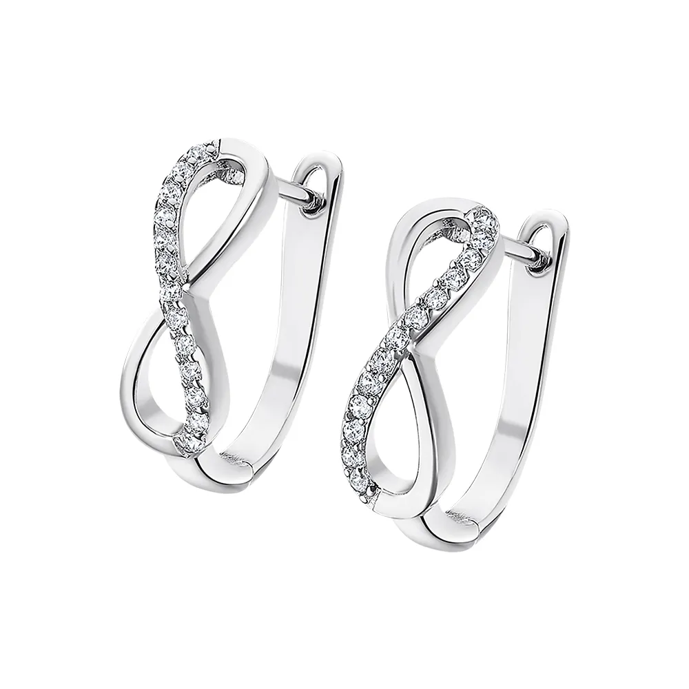 Cercei din argint cu Cubic Zirconia Incolor