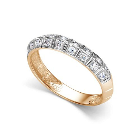 Inel din aur roșu cu pietre Diamant