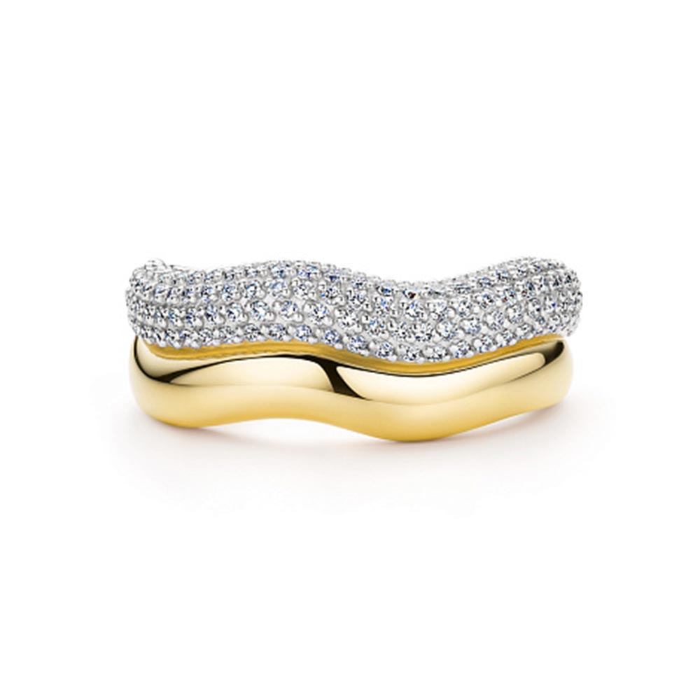 Кольцо из желтого золота с камнями Бриллиант