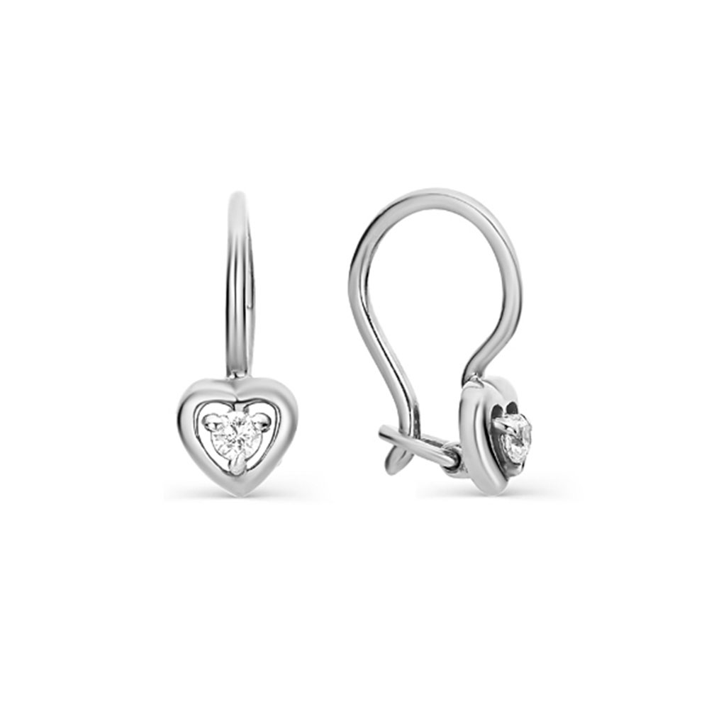 Cercei p-u copii din argint  cu pietre Cubic Zirconia Incolor