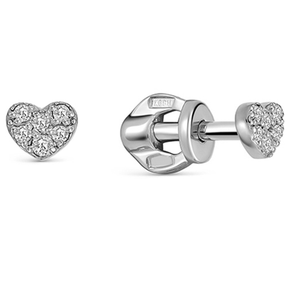 Cercei Pusete din argint  cu pietre Cubic Zirconia Incolor