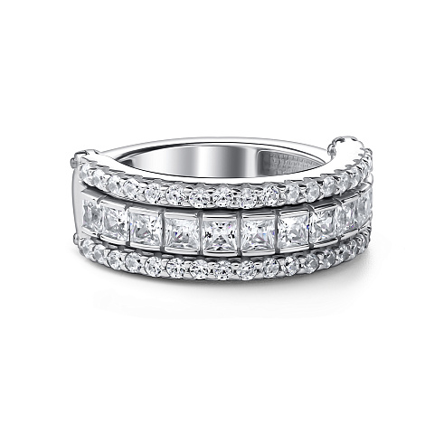 Inel din argint  cu pietre Cubic Zirconia Incolor