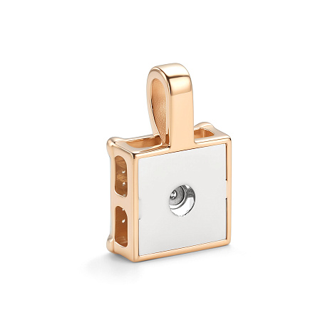 Pandantiv din aur roșu cu pietre Diamant