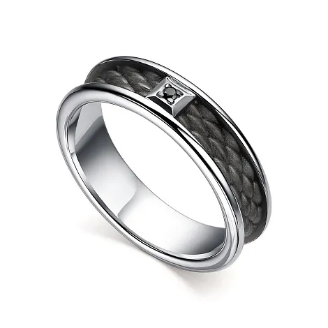 Inel din argint cu Diamant negru