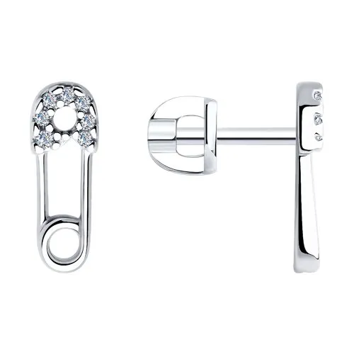 Cercei Pusete din argint cu Cubic Zirconia Incolor