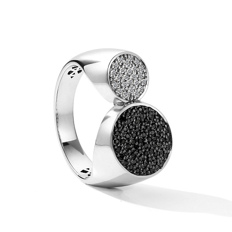 Inel din aur alb cu pietre Diamant, Diamant negru