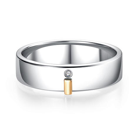 Кольцо из серебра с камнями Бриллиант