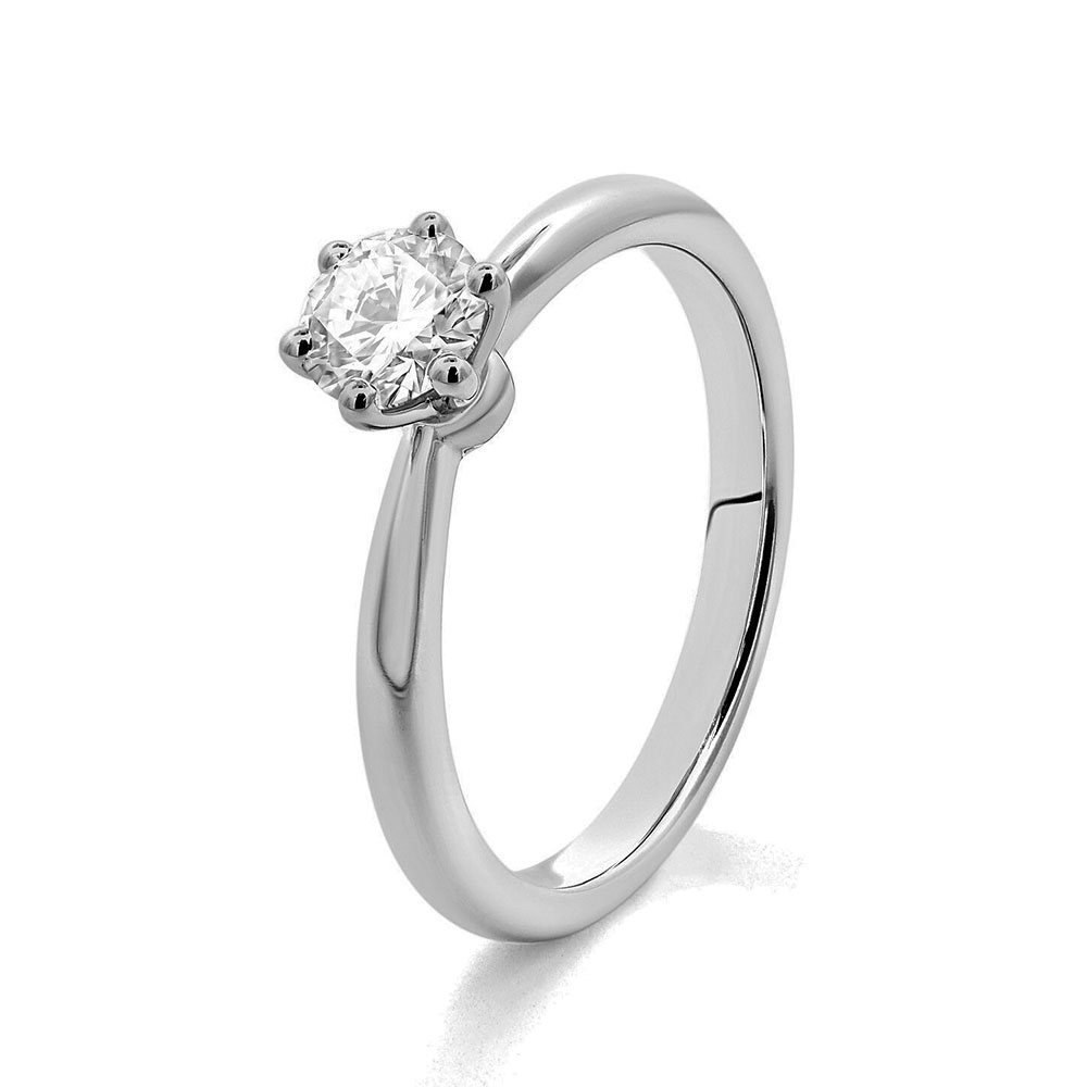 Inel din aur alb cu pietre Diamant