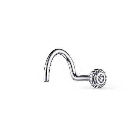 Piercing din argint  cu pietre Cubic Zirconia Incolor