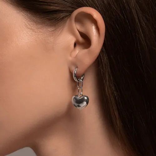 Серьги Конго из серебра без камней