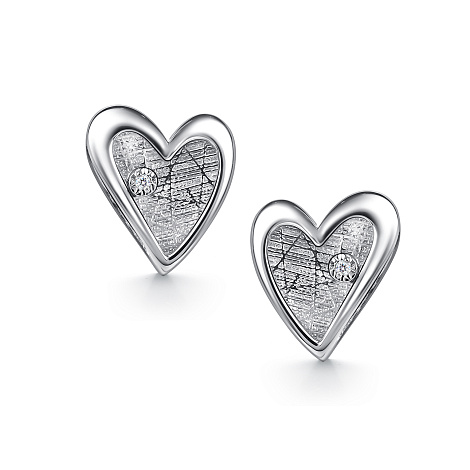 Серьги Пусеты из серебра с камнями Бриллиант