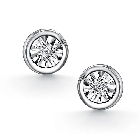 Cercei Pusete din argint cu Diamant