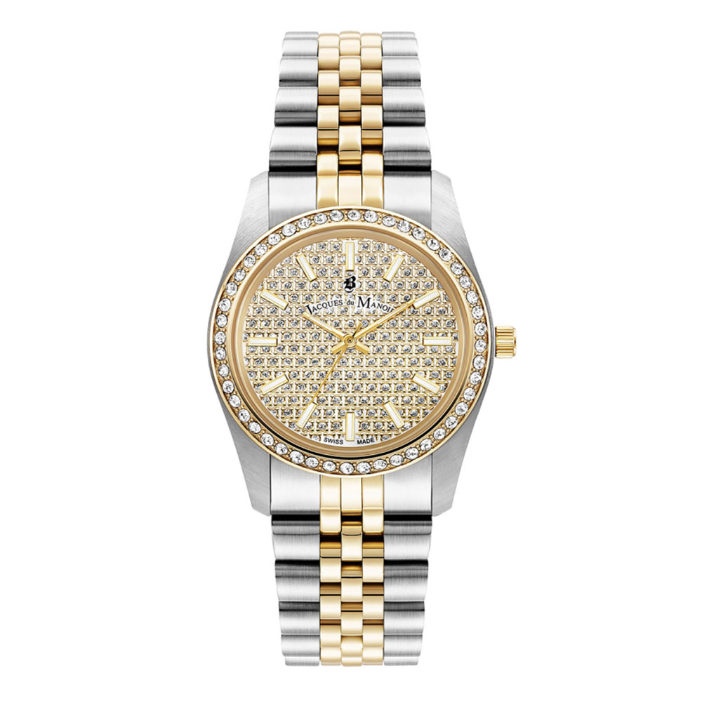 Часы JACQUES DU MANOIR с камнями Swarovski