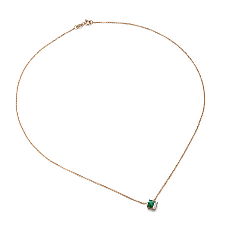 Колье из красного золота с камнями Бриллиант, Изумруд