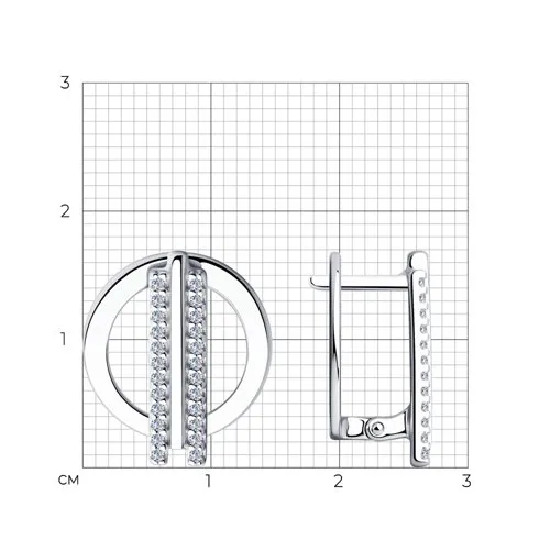 Cercei din argint cu Cubic Zirconia Incolor