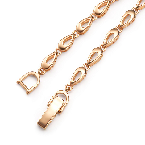 Браслет из красного золота с камнями Сапфир